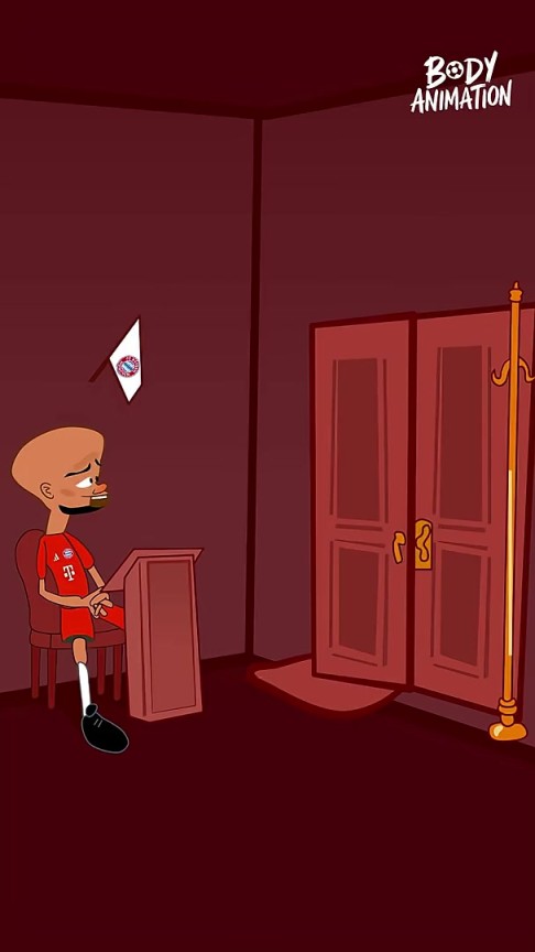 就這么短？外網動畫惡搞：杰克遜去慕尼黑在孔帕尼面前轉了一圈！